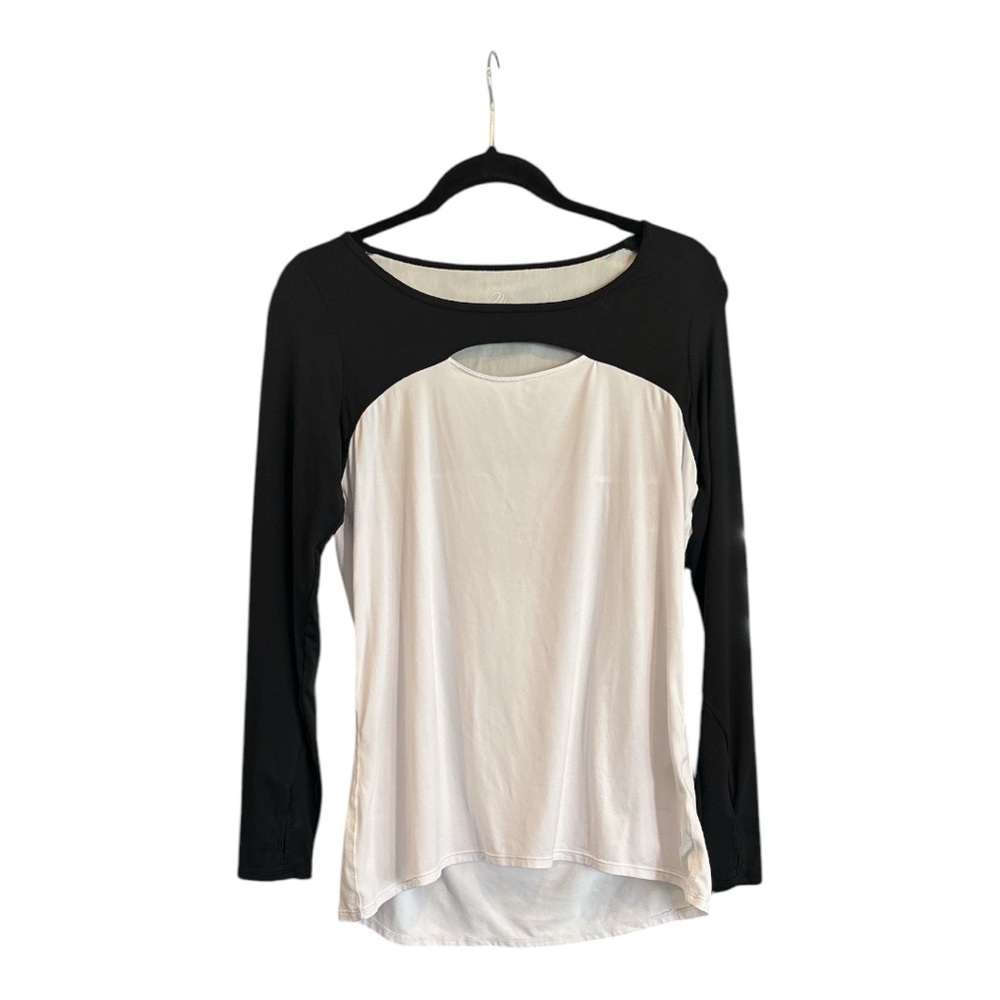 MPG Cream and Black Long Sleeve Shirt